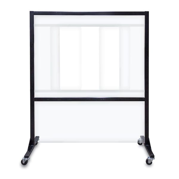 United Visual Products Slim Enclosed Corkboard, 36"x48", Black Alum Frame/Black UVEB3648-BLACK-BLACK - main